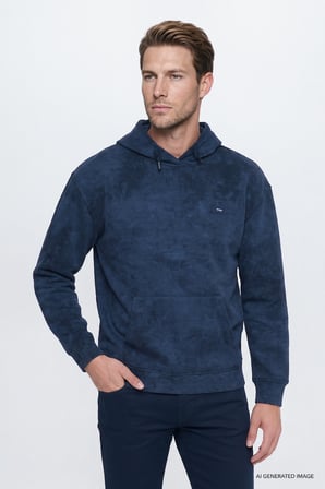 Pamuklu Regular Fit Normal Kesim Kapüşonlu Logo Detaylı Sweatshirt