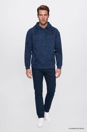 Pamuklu Regular Fit Normal Kesim Kapüşonlu Logo Detaylı Sweatshirt