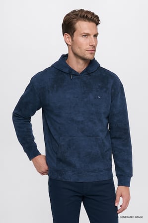 Pamuklu Regular Fit Normal Kesim Kapüşonlu Logo Detaylı Sweatshirt