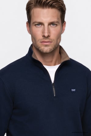 Pamuklu Selanik Regular Fit Normal Kesim Fermuarlı Dik Yaka Sweatshirt