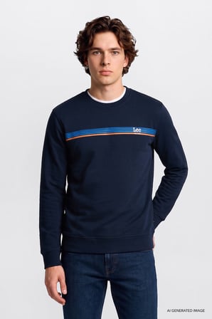 Pamuklu Regular Fit Normal Kesim Bisiklet Yaka Sweatshirt