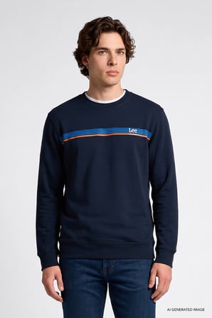 Pamuklu Regular Fit Normal Kesim Bisiklet Yaka Sweatshirt
