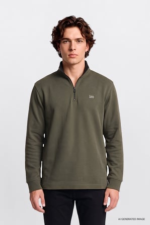Pamuklu Regular Fit Normal Kesim Bisiklet Yaka Logo Detaylı Sweatshirt