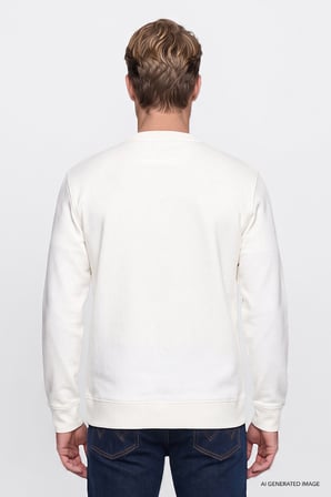 Pamuklu Regular Fit Normal Kesim Fermuarlı Dik Yaka Logo Detaylı Sweatshirt