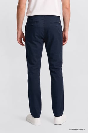 Yumuşak Dokulu Slim Fit Dar Kesim Cepli Esnek Chino Pantolon