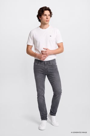 Pamuklu Slim Fit Dar Kesim Cepli Esnek Denim Jean Kot Pantolon