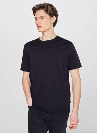 Lee Siyah Erkek Regular Fit T-Shirt L2520112001 Erkek Basic T-shirt