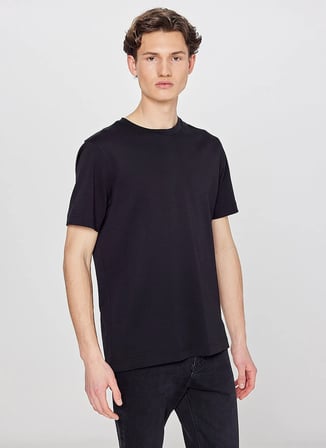Lee Siyah Erkek Regular Fit T-Shirt L2520112001 Erkek Basic T-shirt