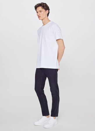 Lee Beyaz Erkek Regular Fit T-Shirt L2520112102 Erkek Basic T-shirt