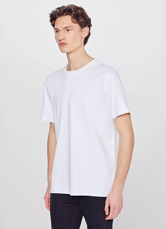 Lee Beyaz Erkek Regular Fit Polo T-Shirt L2520112102 Erkek Basic T-shirt