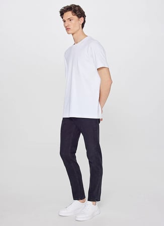 Lee Beyaz Erkek Regular Fit Polo T-Shirt L2520112102 Erkek Basic T-shirt