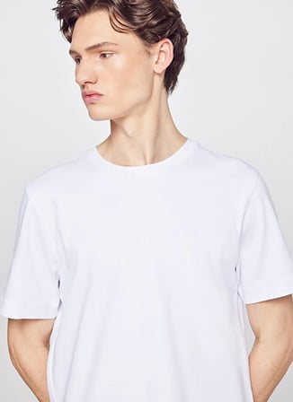 Lee Beyaz Erkek Regular Fit Polo T-Shirt L2520112102 Erkek Basic T-shirt