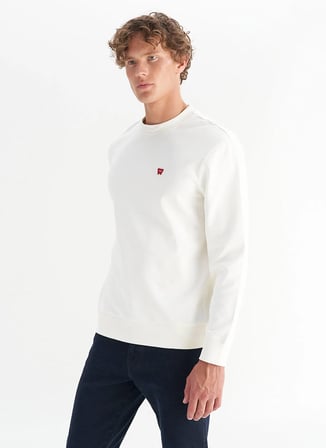 Wrangler Beyaz Erkek Sweatshirt GW2520255W02 SWEATSHIRT BEYAZ