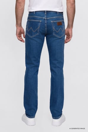 Texas Straight Fit Normal Bel Düz Paça Koyu Mavi Pamuklu Esnek Denim Jean Pantolon