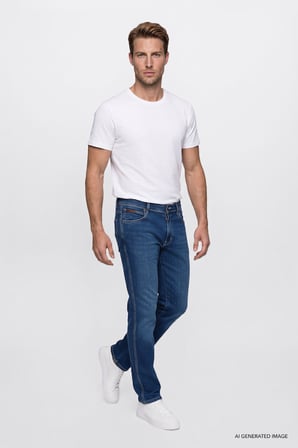 Texas Pamuklu Straight Fit Cepli Esnek Jean Kot Denim Pantolon