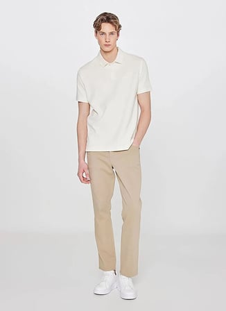 Wrangler Beyaz Erkek Regular Fit Polo T-Shirt W2610158102 Erkek Polo T-shirt