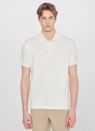 Wrangler Beyaz Erkek Regular Fit Polo T-Shirt W2610158102 Erkek Polo T-shirt