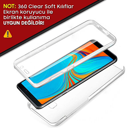 İphone 7/8 Uyumlu Ön Arka 360 Tam Koruma Şeffaf Soft Silikon Kılıf
