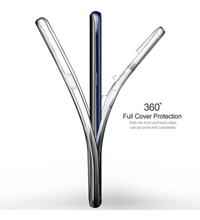 Xiaomi Mi 8 Uyumlu Ön Arka 360 Tam Koruma Şeffaf Soft Silikon Kılıf