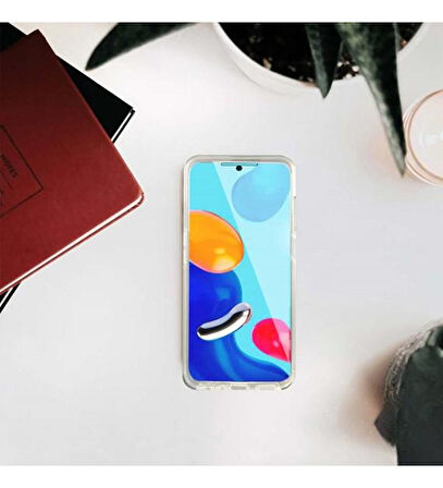 Xiaomi Redmi Note 11 Pro Uyumlu Ön Arka 360 Tam Koruma Şeffaf Soft Silikon Kılıf