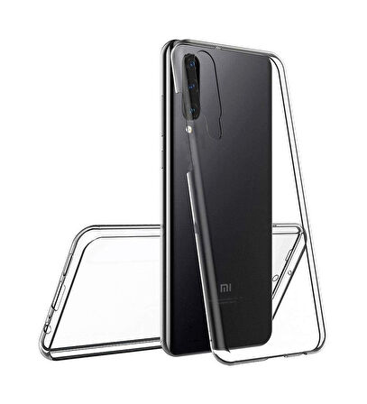 Xiaomi Mi 9 SE Uyumlu Ön Arka 360 Tam Koruma Şeffaf Soft Silikon Kılıf