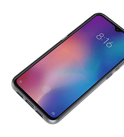 Xiaomi Mi 9 SE Uyumlu Ön Arka 360 Tam Koruma Şeffaf Soft Silikon Kılıf