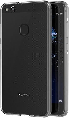 Huawei P10 Lite Uyumlu Ön Arka 360 Tam Koruma Şeffaf Soft Silikon Kılıf