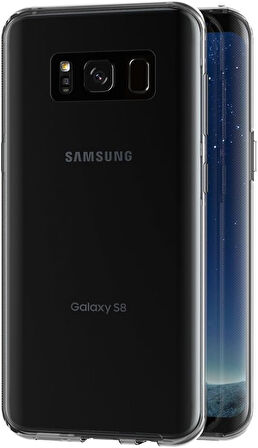 Samsung Galaxy S8 Uyumlu Ön Arka 360 Tam Koruma Şeffaf Soft Silikon Kılıf