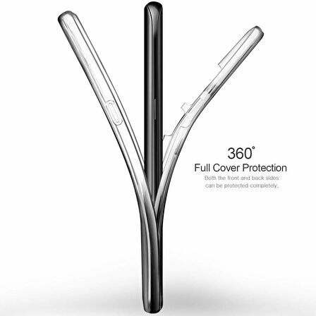 Samsung Galaxy A7 2016 Uyumlu Ön Arka 360 Tam Koruma Şeffaf Soft Silikon Kılıf
