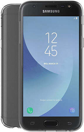 Samsung Galaxy J3 Pro Uyumlu Ön Arka 360 Tam Koruma Şeffaf Soft Silikon Kılıf