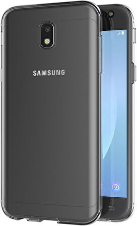Samsung Galaxy J3 Pro Uyumlu Ön Arka 360 Tam Koruma Şeffaf Soft Silikon Kılıf