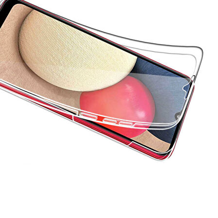Samsung Galaxy A52 Uyumlu Ön Arka 360 Tam Koruma Şeffaf Soft Silikon Kılıf