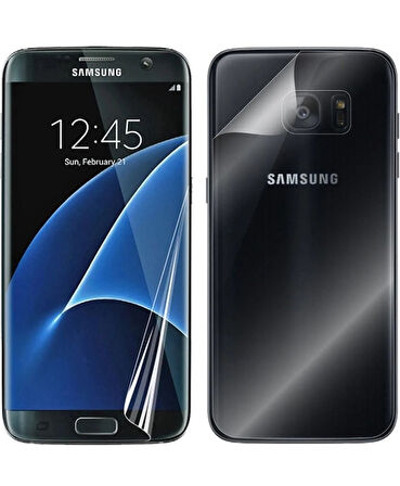 Samsung Galaxy S7 Edge ile Uyumlu Ön Arka Koruma Full Body Jelatin