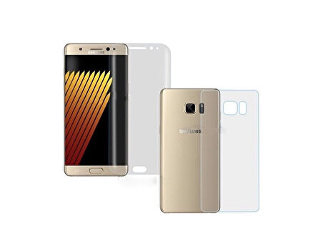 Samsung Galaxy S7 Edge ile Uyumlu Ön Arka Koruma Full Body Jelatin