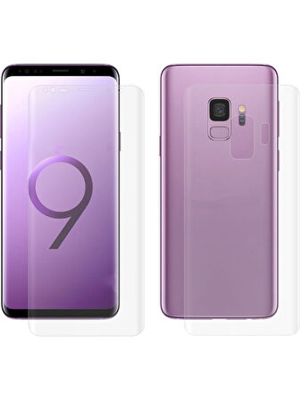 Samsung Galaxy S9 ile Uyumlu Ön Arka Koruma Full Body Jelatin
