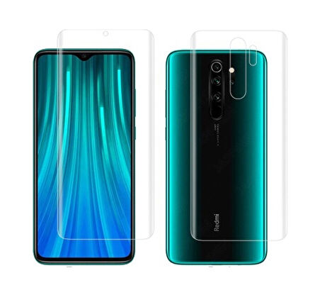 Xiaomi Redmi Note 8 Pro ile Uyumlu Ön Arka Koruma Full Body Jelatin