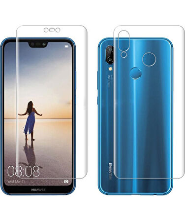 Huawei P20 Pro ile Uyumlu Ön Arka Koruma Full Body Jelatin