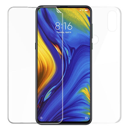 Xiaomi Mi Mix 3 ile Uyumlu Ön Arka Koruma Full Body Jelatin
