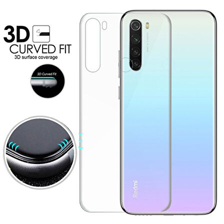 Xiaomi Mi Note 8 ile Uyumlu Ön Arka Koruma Full Body Jelatin