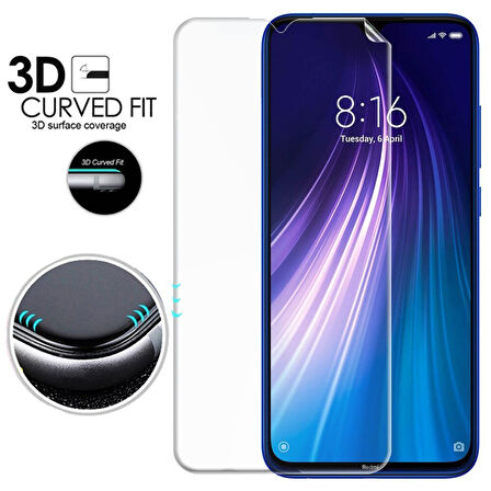 Xiaomi Mi Note 8 ile Uyumlu Ön Arka Koruma Full Body Jelatin