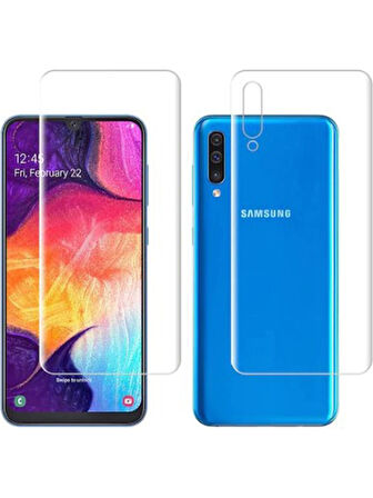 Samsung Galaxy A70 ile Uyumlu Ön Arka Koruma Full Body Jelatin