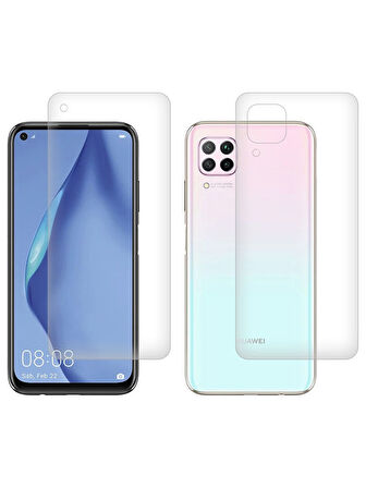Huawei P40 Lite ile Uyumlu Ön Arka Koruma Full Body Jelatin