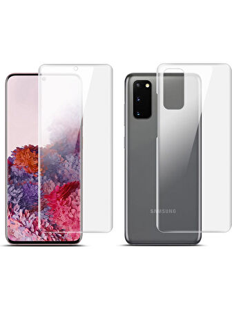 Samsung Galaxy S20 Ultra ile Uyumlu Ön Arka Koruma Full Body Jelatin