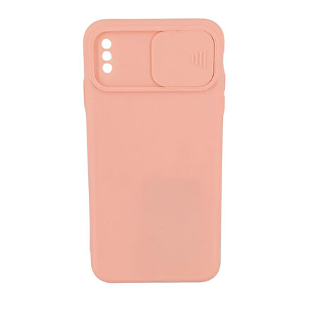 iPhone X/XS Uyumlu Kamera Sürgülü Mat Silikon Kılıf