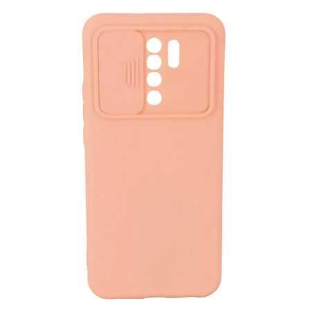 Xiaomi Redmi 9 Uyumlu Kamera Sürgülü Mat Silikon Kılıf