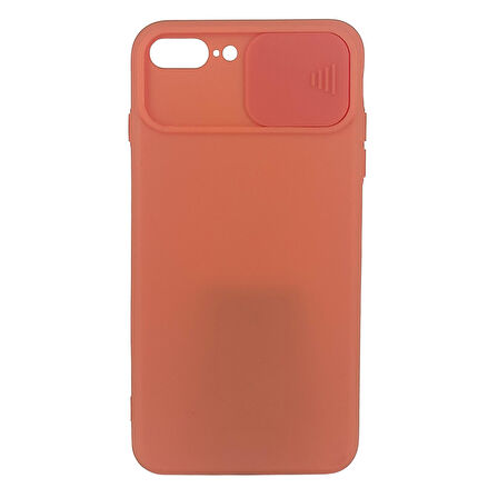 iPhone 7 Plus / 8 Plus Uyumlu Kamera Sürgülü Mat Silikon Kılıf