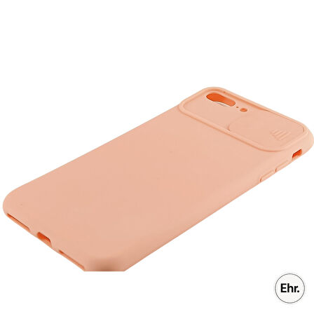 iPhone 7 Plus / 8 Plus Uyumlu Kamera Sürgülü Mat Silikon Kılıf
