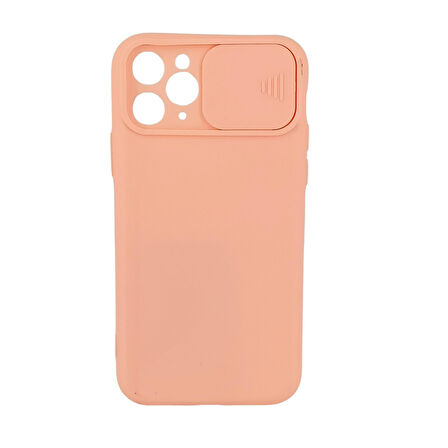 iPhone 11 Pro Uyumlu Kamera Sürgülü Mat Silikon Kılıf