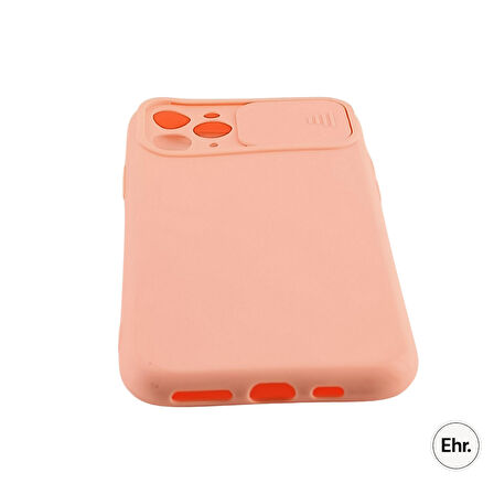 iPhone 11 Pro Uyumlu Kamera Sürgülü Mat Silikon Kılıf