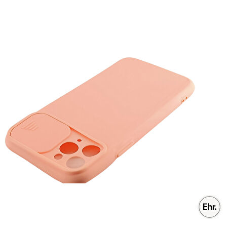 iPhone 11 Pro Uyumlu Kamera Sürgülü Mat Silikon Kılıf
